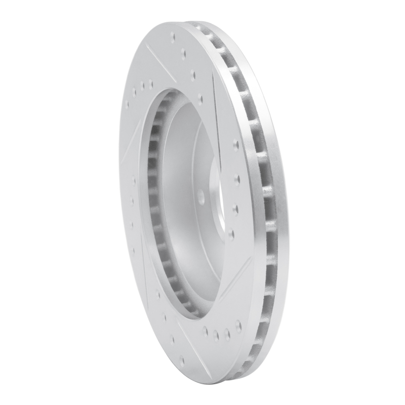 Ford Probe Brake Rotor (1) - Front Left - R1 Concepts - Drilled & Slotted - Silver - `93-`03